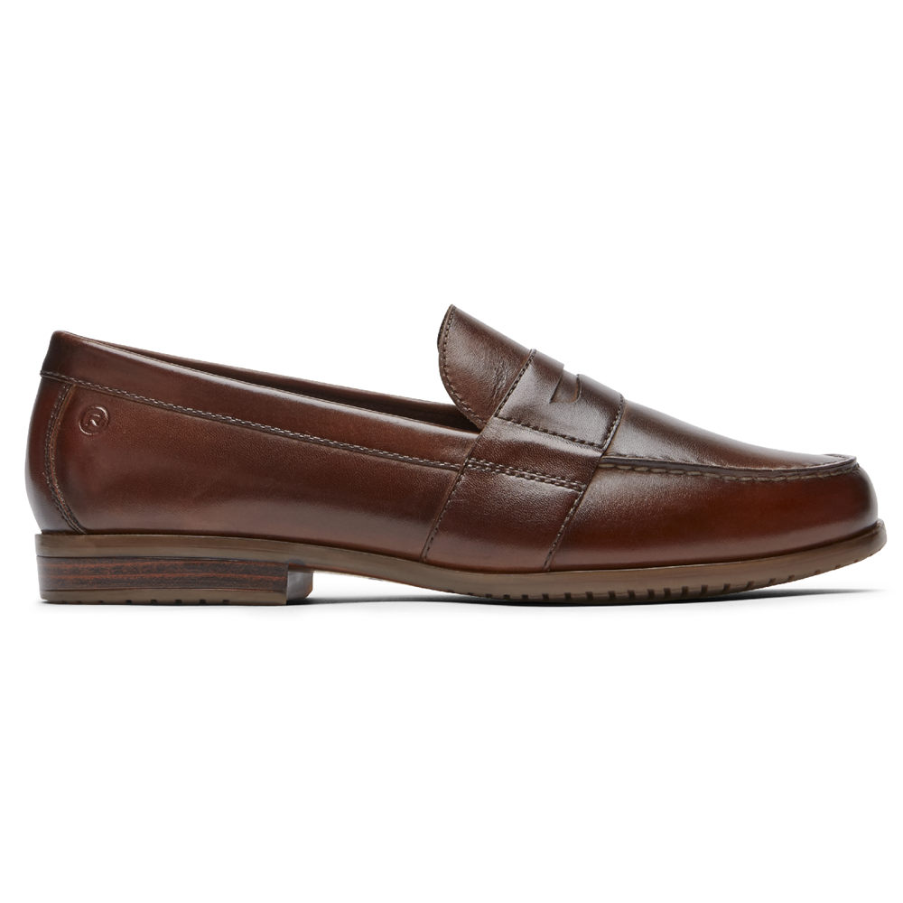 Mocasines Rockport Hombre Mexico - Classic Lite 2 Penny Marrom - ZGFBC1478